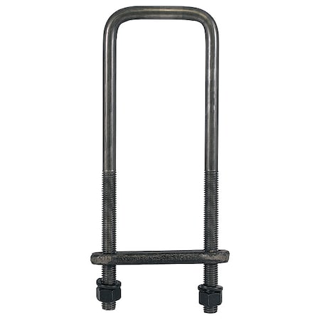 Square Bend U-Bolt Kit,Steel,18" L,PK4