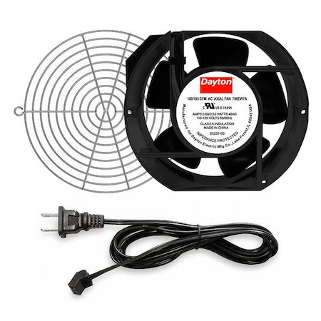 Oblong Axial Fan Kit, 120V AC, Cast Aluminum, 6 3/4 in W.