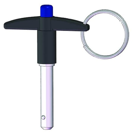 T Handle Lock Pin,3-1/2,3/8,SS