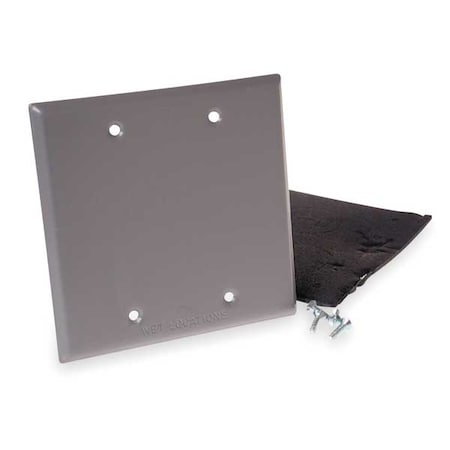 Weatherproof Cover, Double Gang Box Type, 2 Gang, Blank Cover Type