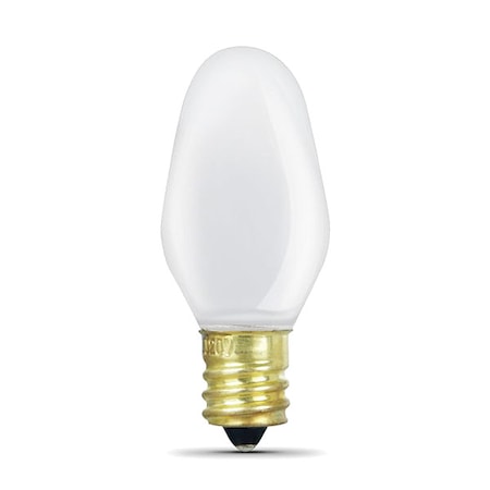 LED,0.6 W,C7,Candelabra Screw (E12),PK2