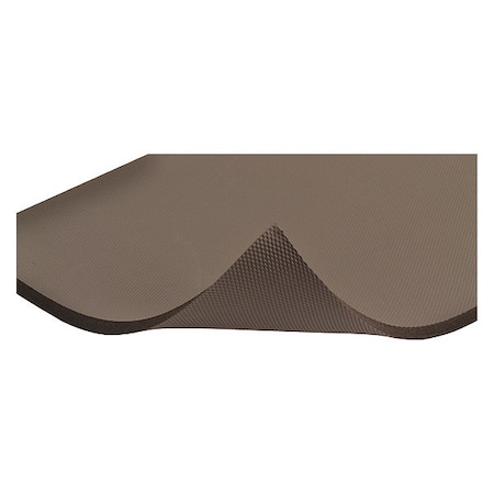 Antifatigue Mat, 75 ft. L x 3 ft. W, 3/4" Thickness, Nitrile Blend Rubber Foam, Textured, Black