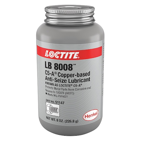 General Purpose Anti-Seize, Copper Base, 8 oz, Brush-Top Can, LB 8008, C5-A
