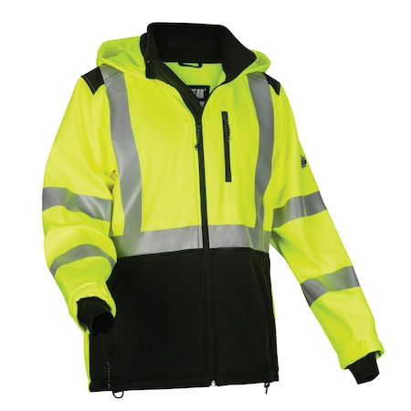 Hi-Vis Jacket, 100% Polyester, Class 3 Type R, Lime, 2XL