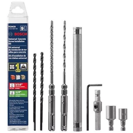 Concrete Screw Kit,Carbide Tipped
