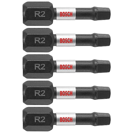 Screwdriver Bits,1/4" Hex Shank,1" L,PK5