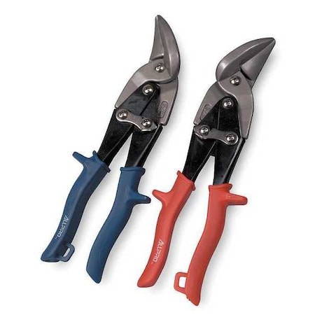 Aviation Snip Set, Left/Right, 9 3/4 in, Forged steel