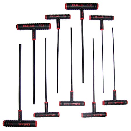 9 Piece SAE T-Shape Hex Key Set, 60909