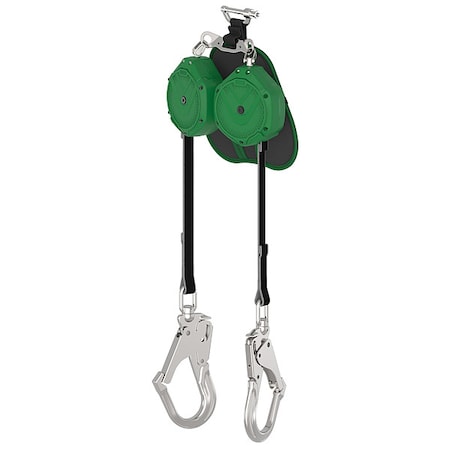 V-SHOCK EDGE Leading Edge Personal Fall Limiter Self-Retracting Lifeline, 10 ft. Length, Aluminum