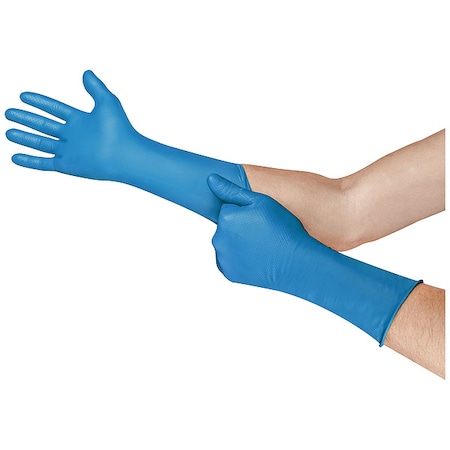 Microflex(R), Disposable Gloves, 7.9 mil Palm, Nitrile, Powder-Free, S ( 7 ), 50 PK, Blue