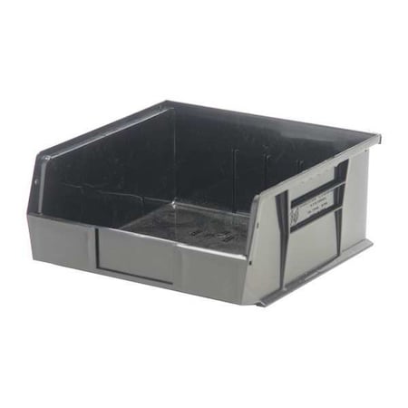 Hang & Stack Storage Bin, Polypropylene/Polyethylene, Black, 5 in H, 11 in W, 10 7/8 in L