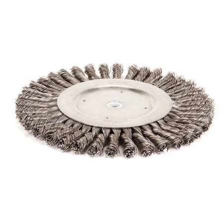 Twist Wire Wheel Wire Brush, Arbor, 8"