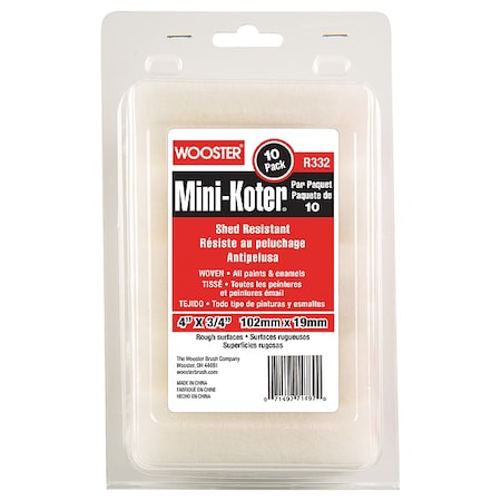 Woven Paint Roller Cover,Rough,4" L