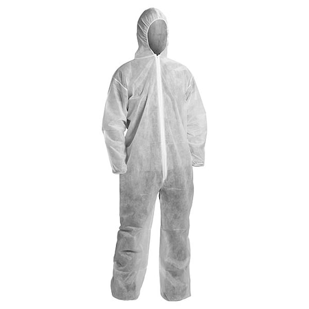 Coveralls,M,Wht,PP,PK50