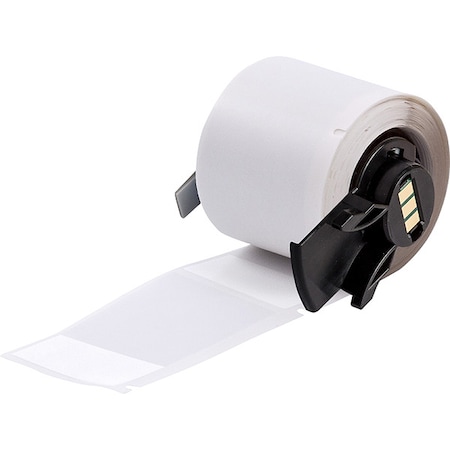 Wraparound Label, White, Vinyl, 1-1/2 in W