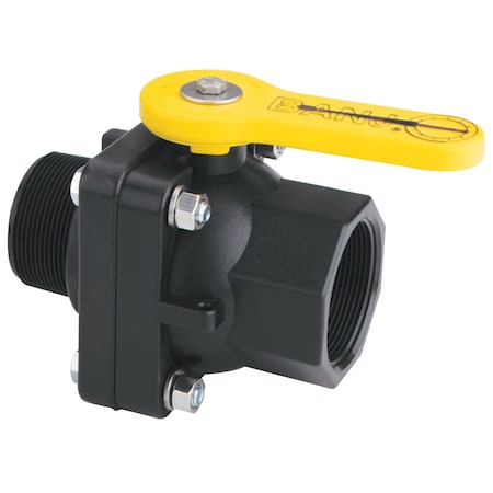 Manual 2-Way Ball Valve,NPT,Polypro