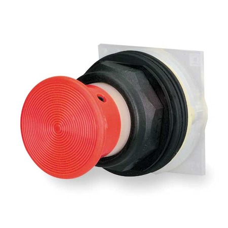 Push Button Operator, Mushroom Head, Momentary Action, Not Applicable Release, Non-Illuminated, Red