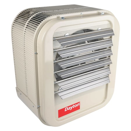 Fan Forced Electric Unit Heater, Wall & Ceiling, 3 Phase, 480VAC, 15kW, 21-3/4 in H, 19 in W