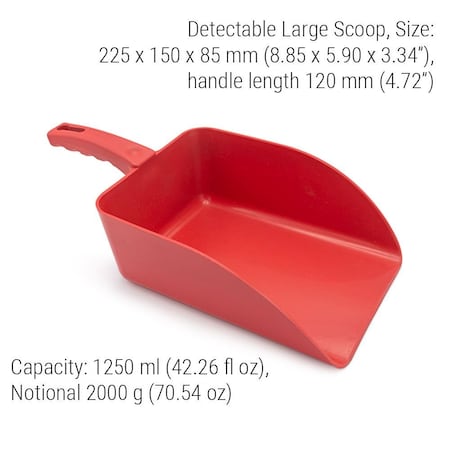 Scoop,8.85 in L,Red,PK5