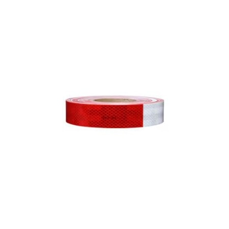 Conspicuity Marking Reflective Microprismatic Lens Sheet Reflective Sheeting Red/White, 2" W x