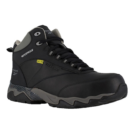 Women's Athletic High-Top Work Boot, 10 1/2, Composite Toe, 6 in H, Black, RB167