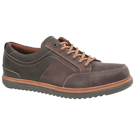 Men's Oxford Shoe, 14, Leather Upper, Steel Toe, Oxford H, Brown, FS2600