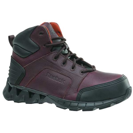Men's 6-Inch Work Boot, 7, Composite Toe, 6 in H, Black/Brown, RB7005