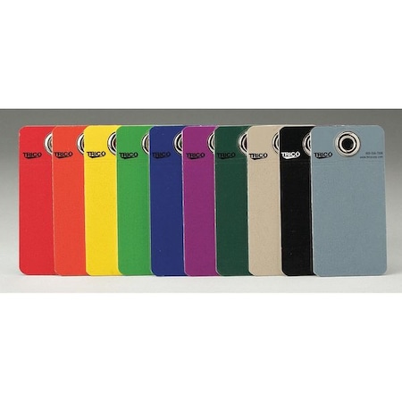 Tag, Blank, Plastic, 4 in H x 2 in W, Tan, Rectangle