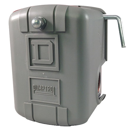 Pressure Switch, Standard, DPST, 1 Ports, 1/4" FNPS, 10 to 80 psi Range, Polypropylene