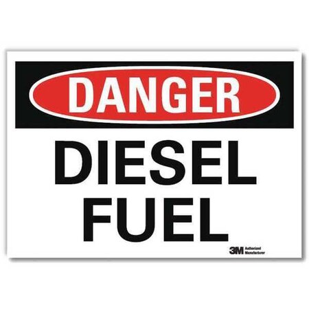 Danger Sign, 10 in H, 14 in W,Horizontal Rectangle, English, U3-1294-RD_14X10
