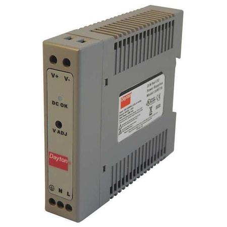 DC Power Supply, 90/264V AC, 24V DC, 30 W, 1.25 A, DIN Rail