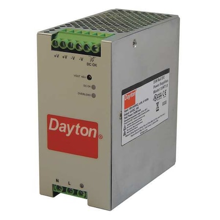 DC Power Supply, 90/264V AC, 24V DC, 240 W, 10 A, DIN Rail