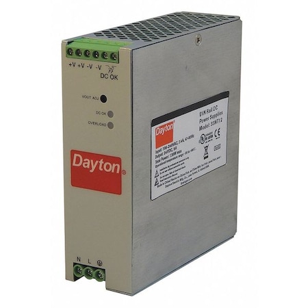 DC Power Supply, 90/264V AC, 24V DC, 120 W, 5 A, DIN Rail
