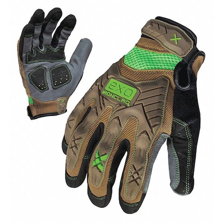 Impact Mechanics Glove,Brown/Gray,M,PR