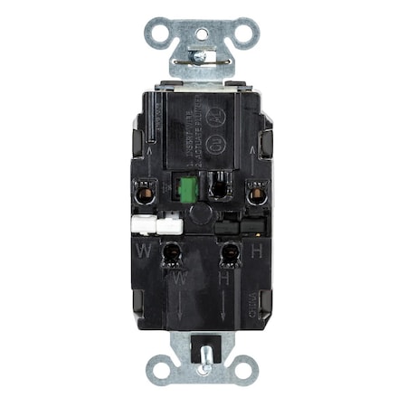 Straight Blade Receptacle, 5-20R, 20 A, 125V AC, 2 Pole, 3 Wire, Surface Mount, Grounded