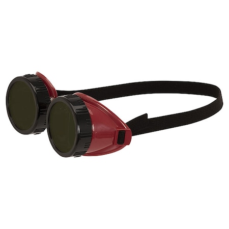 Cutting Safety Goggles, 50mm Round Shade 5 IRUV Lens, Uncoated, Non-Vented, 15996