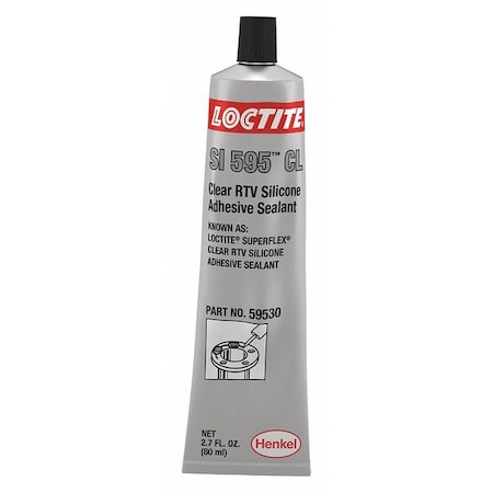 General Purpose Gasket Sealant, 80 mL, Clear, Temp Range -65 to 450 Degrees F