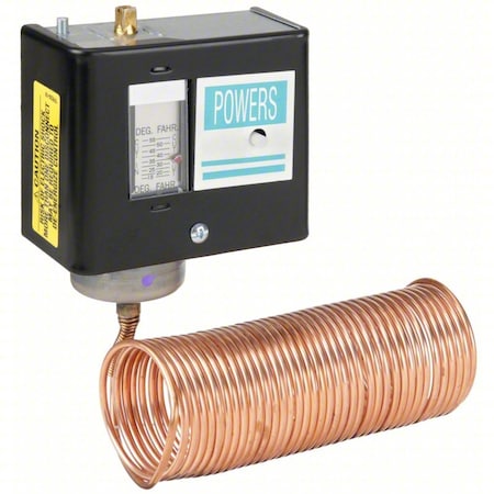 Line Voltage Mechanical Thermostat, Cool Only, 15 to 55F, Screwdriver, 120 to 240V AC, 1C, 1H