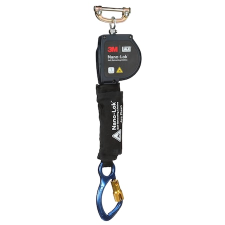 Nano-Lok Self-Retracting Lifeline, 8 ft. Length, Quick-Connect, Steel, 1 Leg(s)