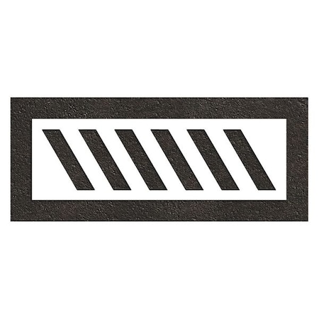 Pavement Stencil, Symbol, Slash, 24 in Character Height, Low Density Polyethylene (LDPE), White