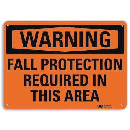 Warning Sign, 7 in Height, 10 in Width, Aluminum, Vertical Rectangle, English
