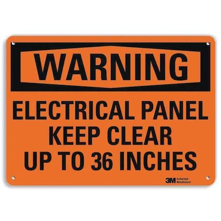 Warning Sign,Electrical Panel,7 in. H
