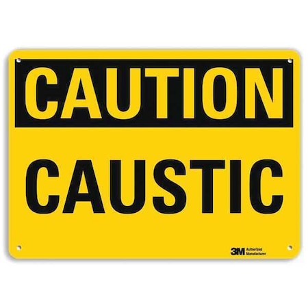 Caution Sign, 7 in H, 10 in W, Vertical Rectangle, English, U4-1001-RA_10X7