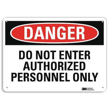 Danger Sign,4 Hole Mount,10in W x 7in H, U3-1314-RA_10X7