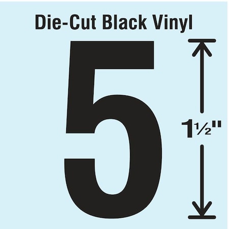 NumberLabel,Vinyl,1-1/2inH,7/8inW,PK10