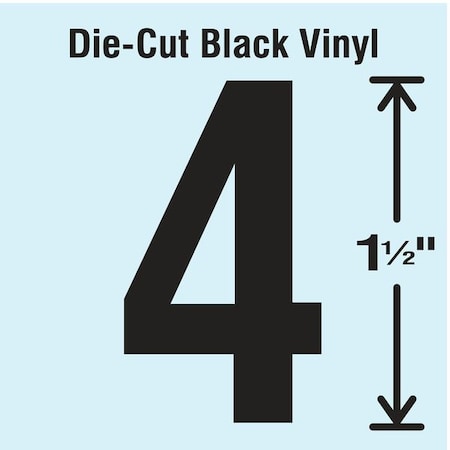NumberLabel,Vinyl,1-1/2inH,7/8inW,PK10