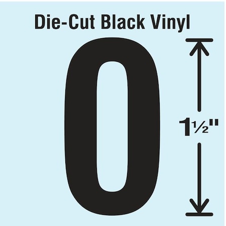NumberLabel,Vinyl,1-1/2inH,7/8inW,PK10