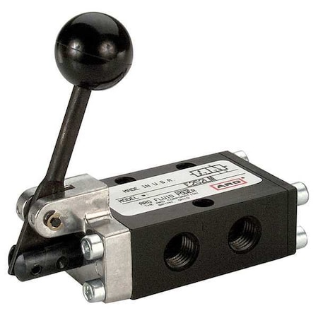 Manual Air Control Valve,3-Way,1/4in NPT