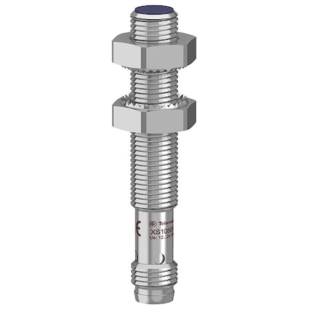 Cylindrical, Inductive Proximity Sensor, 8 mm Dia., Brass, M8, 3 Wires, Shielded