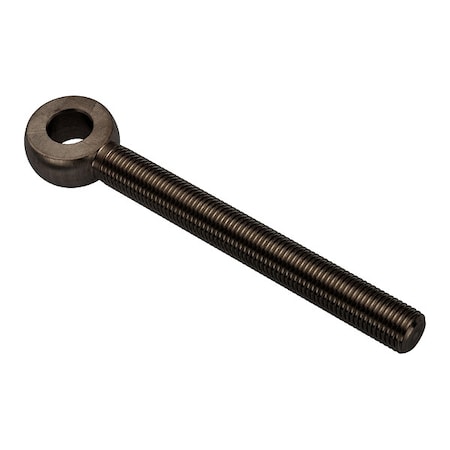 Fixed Rod End, Stainless Steel, Black Oxide, 3/8"-24 Thrd Sz, 3 in Thrd Lg
